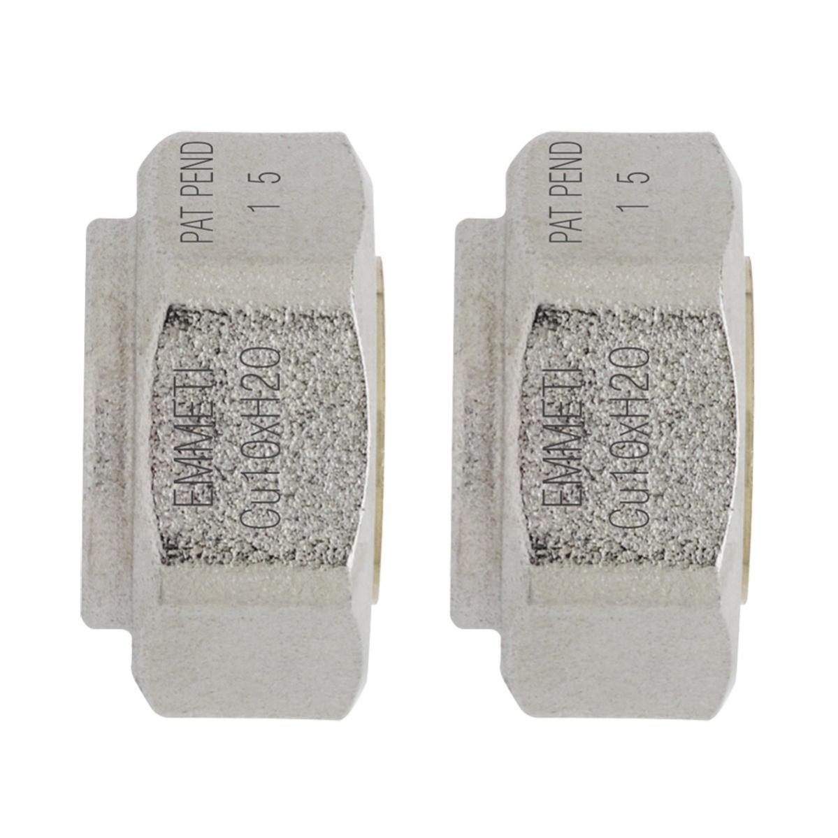 MroMax Raccordo per tubo filettato in ottone, 3/8 PT maschio x 1/2 PT femmina, adattatore per boccola esagonale per il collegamento di tubi con diverse dimensioni di estremità, 1 pezzo