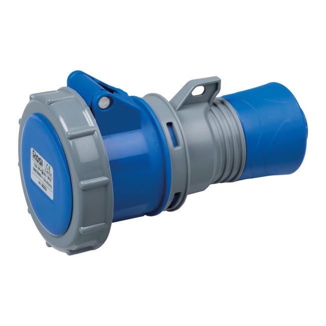 Rosi Spina Mobile Industriale IP67 - 16A 2P+T 230V, Grigio/Blu - Foto 6