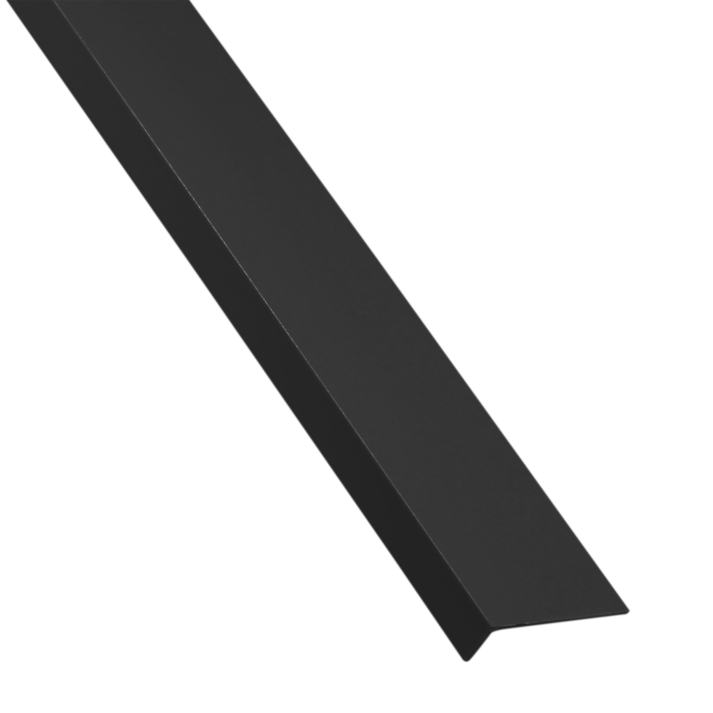 Profilo angolare asimmetrico STANDERS in pvc nero lucido L 2.6 m 17x30 mm