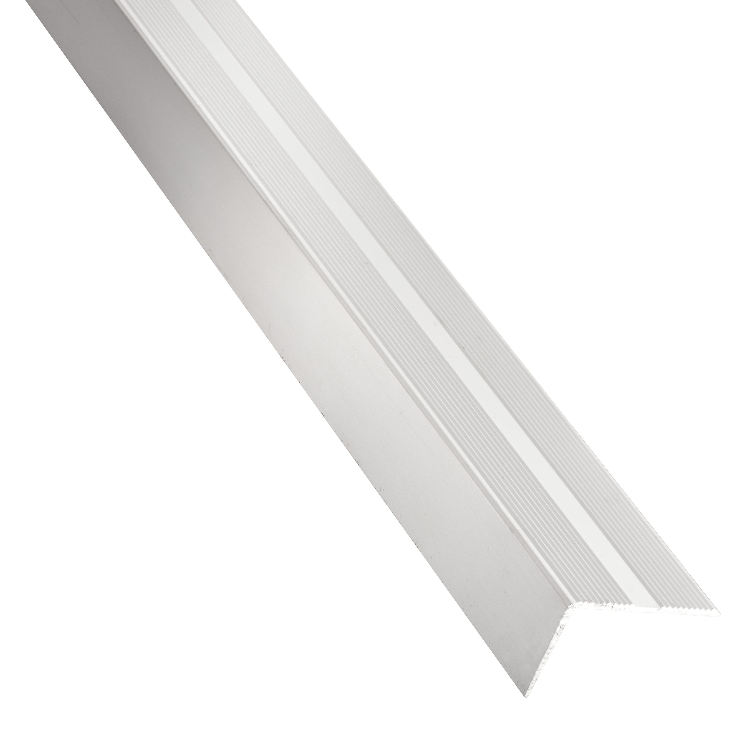 Profilo angolare asimmetrico STANDERS in alluminio grigio L 1 m 25x40 mm
