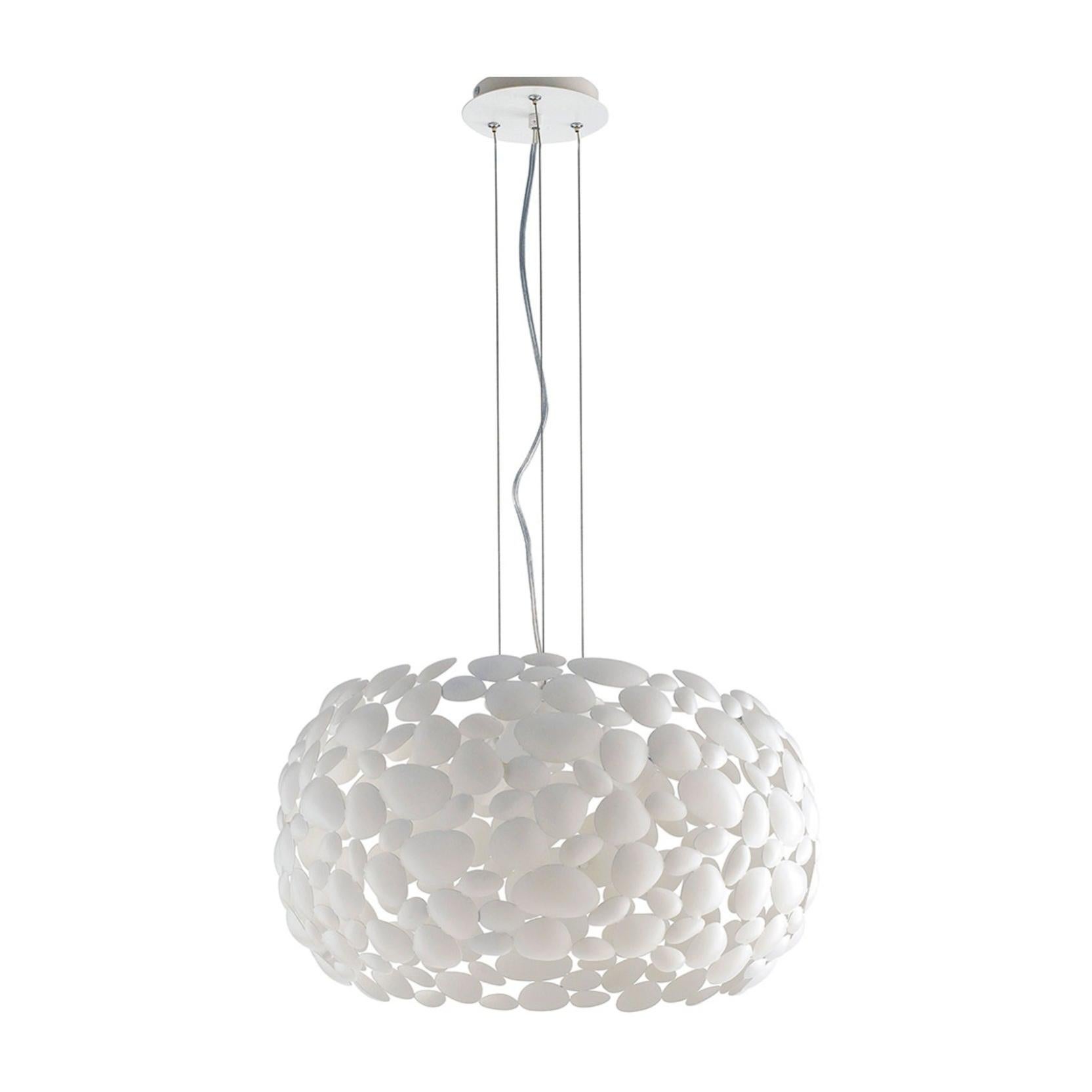 Lampadario Moderno Dioniso Bianco D 48 Cm L 120 Cm 3 Luci LUCE 