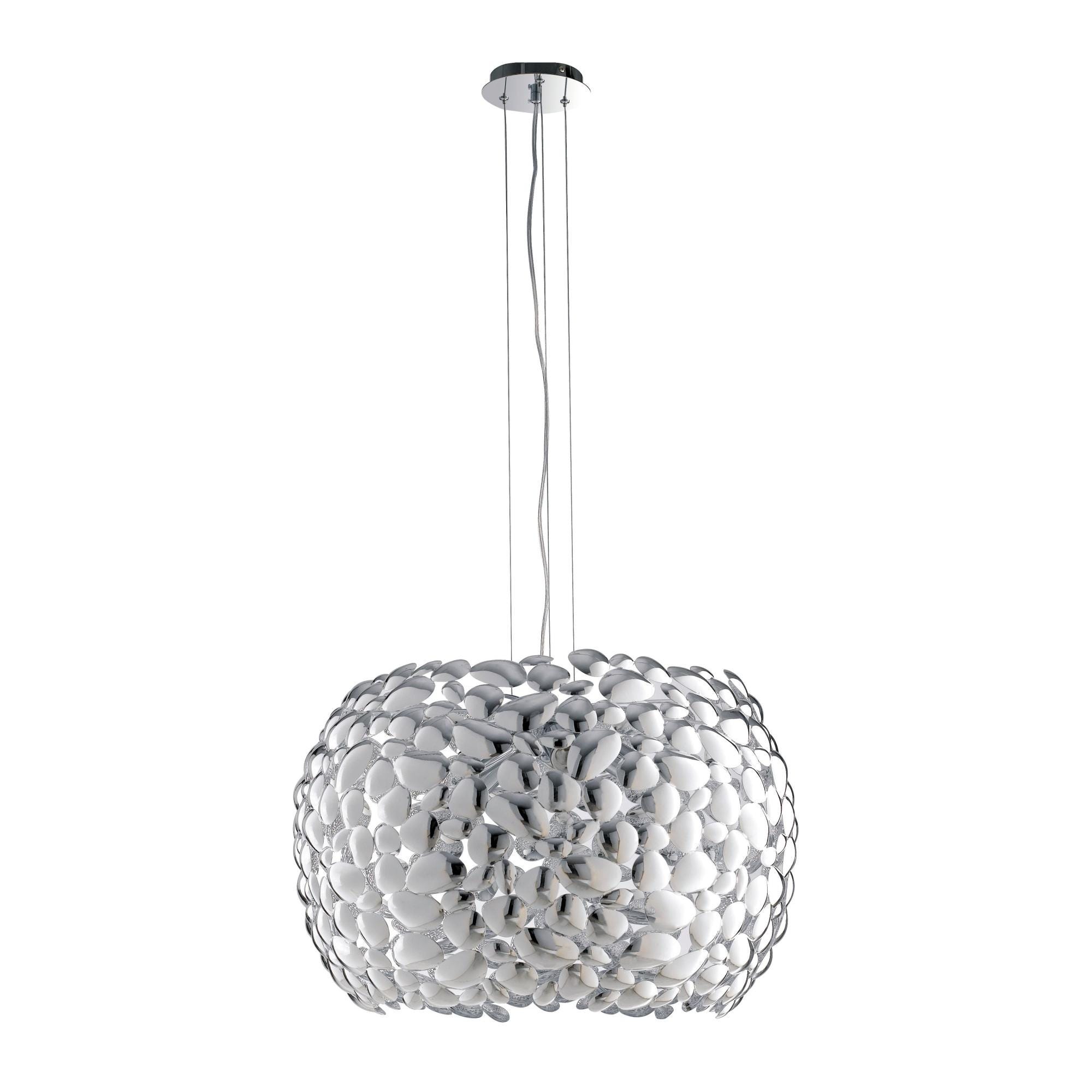 Lampadario Moderno Dioniso Cromo In Ferro D 65 Cm L 120 Cm 5 Luci Lampadario Moderno Dioniso Cromo In Ferro D 65 Cm L 120 Cm 5 Luci