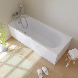 Bastone telaio estensibile per vasca da bagno e doccia cm.125/220 bianco  sistema a pressione 