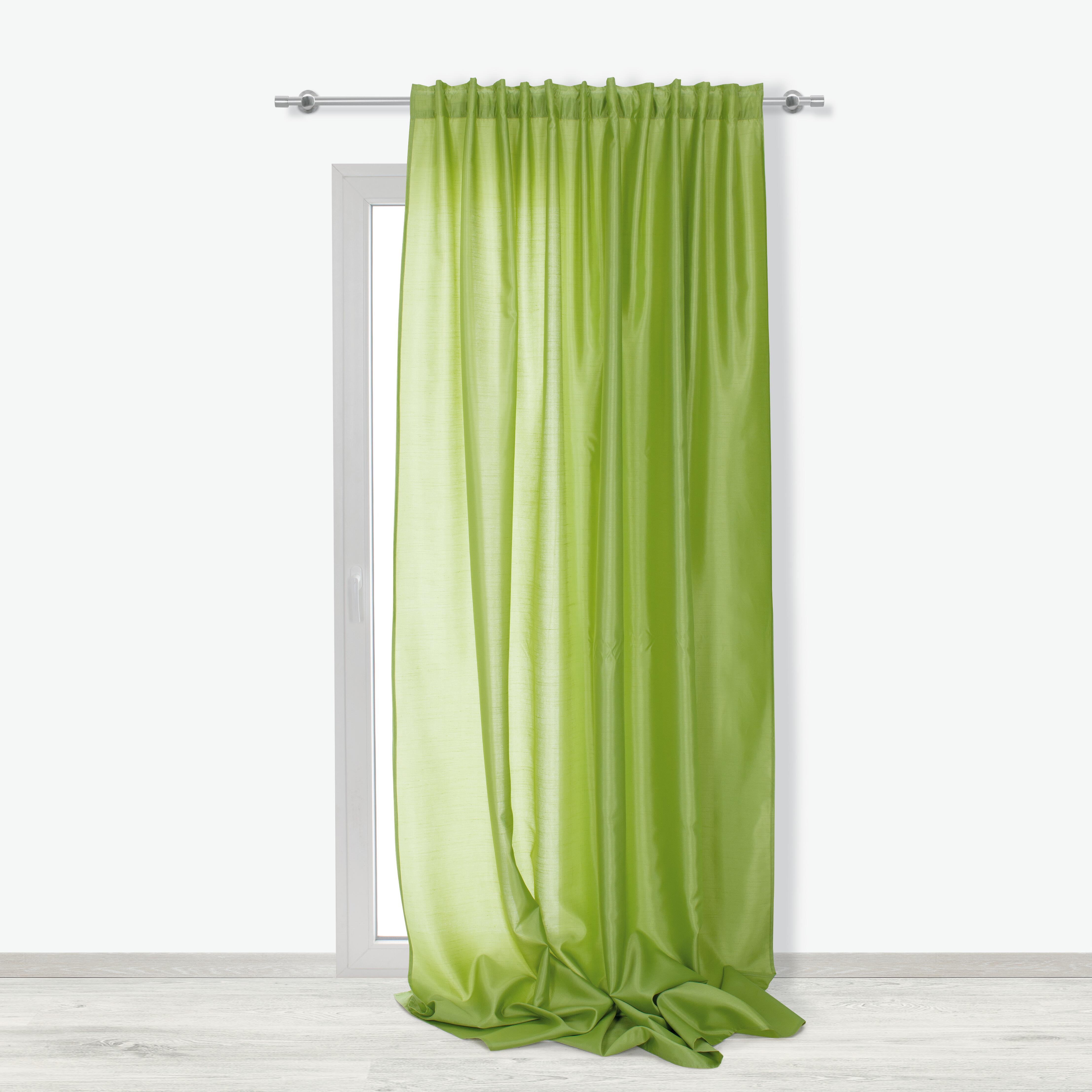 Tenda coprente INSPIRE New Silka verde fettuccia con passanti nascosti  200x280 cm