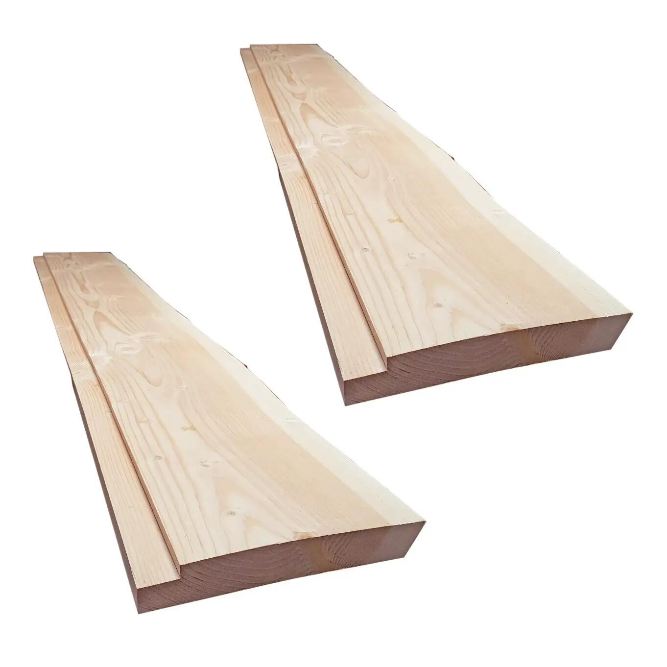 Tavola legno massello Abete in legno 30 x 160 cm Sp 50 mm naturale