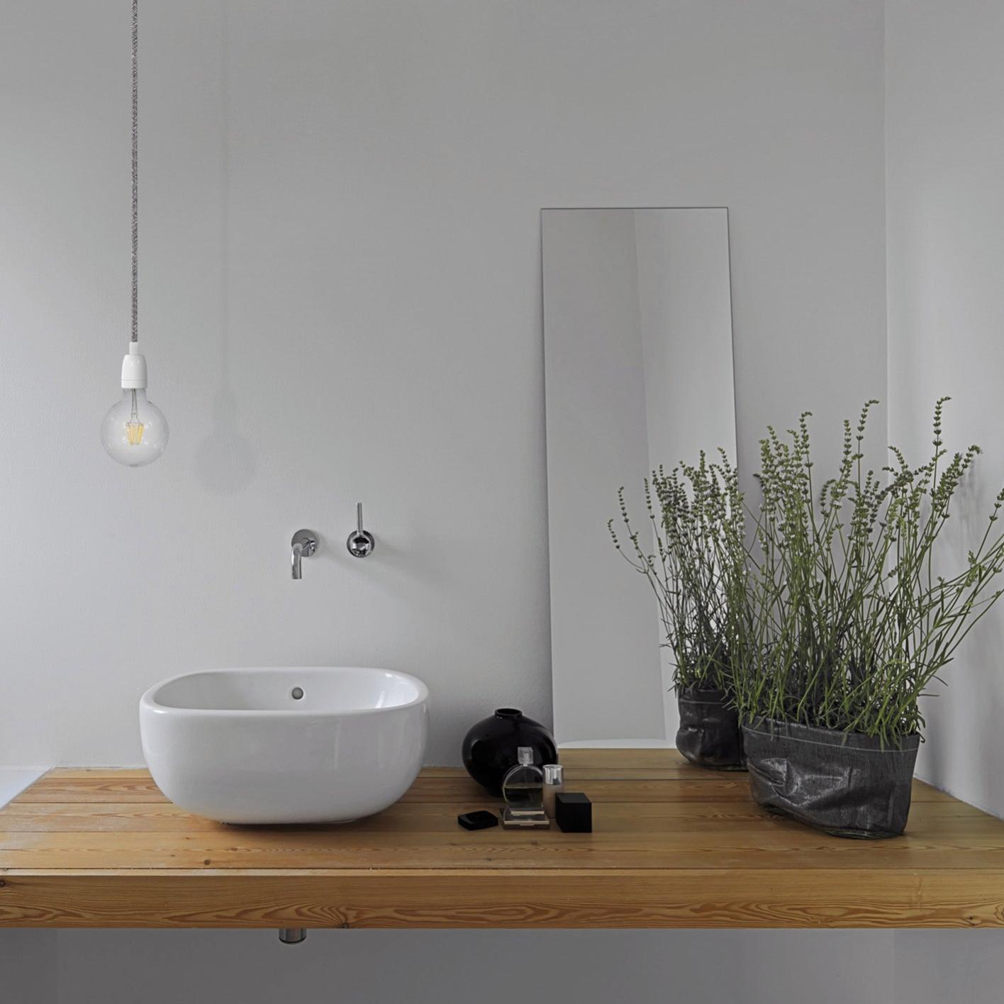 Merlotti 36.023 Sospensione con Cavo Tessile, 42 W, 240 V, Grigio, 2 Metri