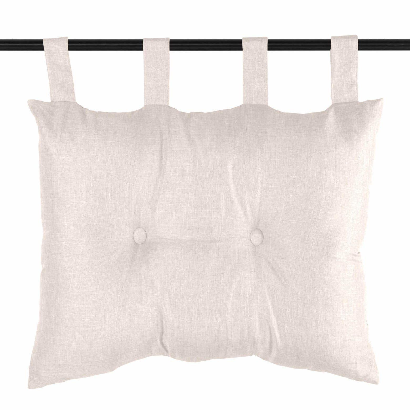 Cuscino testata letto Bea lino bianco 45 x 70 cm