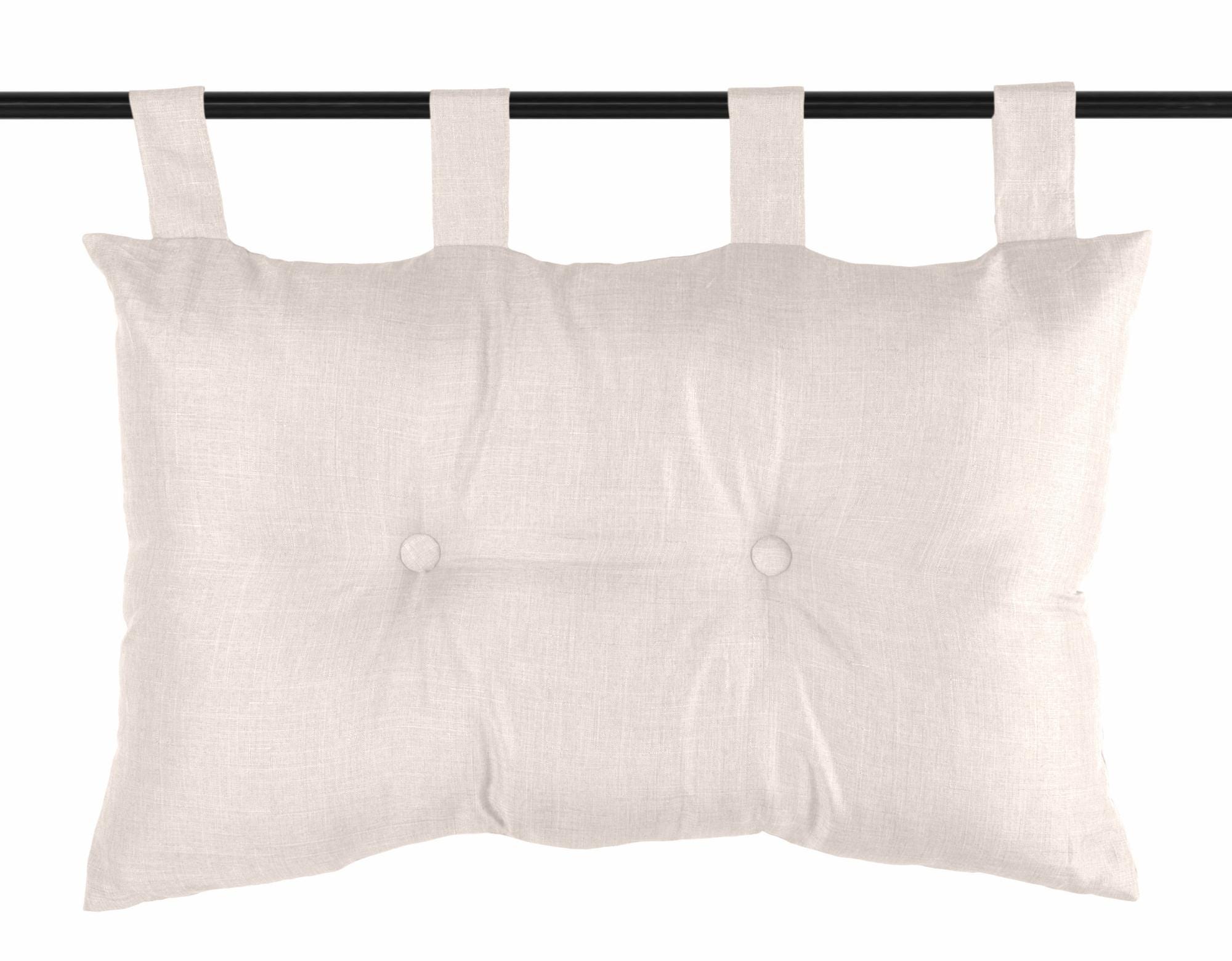 Cuscino testata letto Bea lino bianco 45 x 70 cm