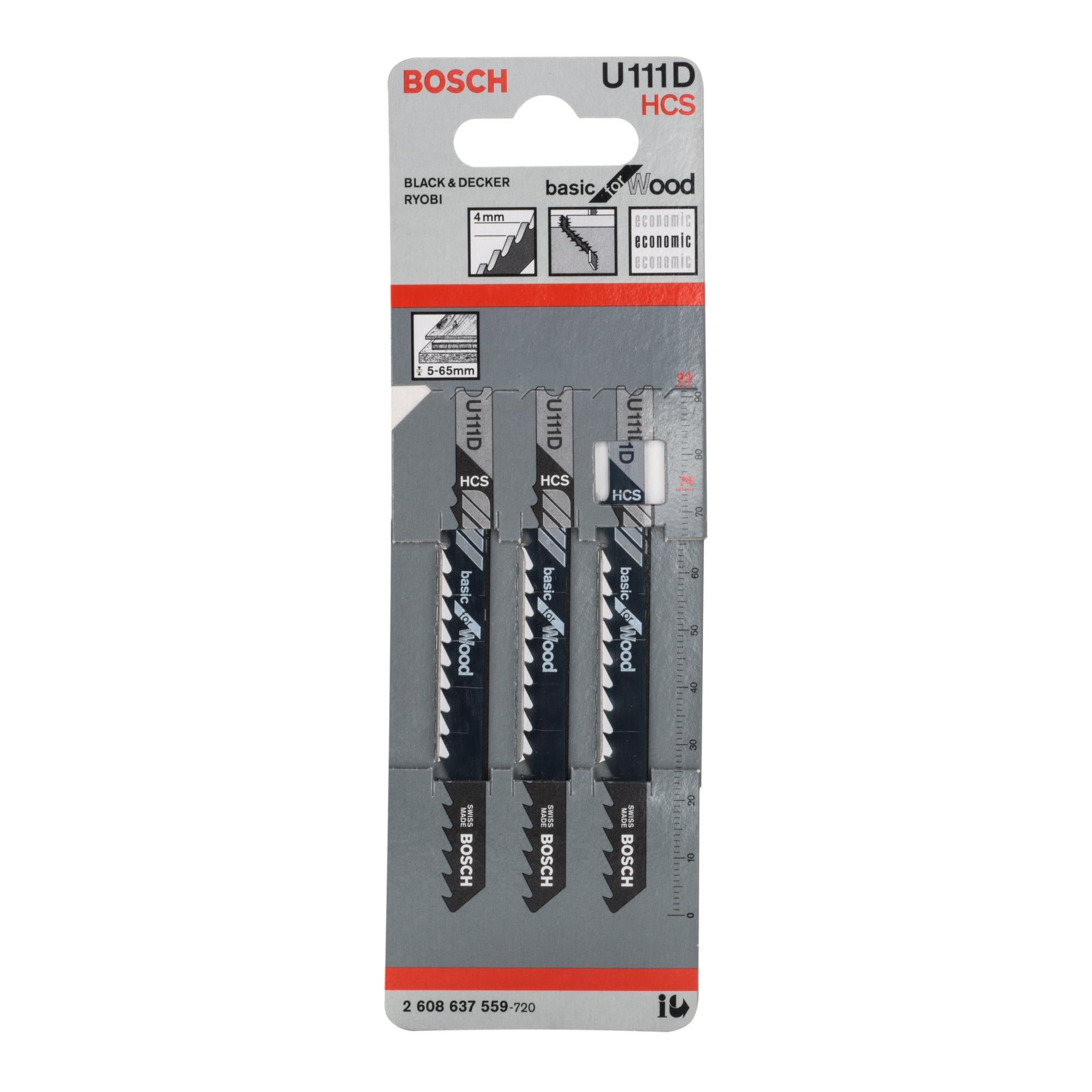 BOSCH Lama Per Seghetto Alternativo Hss T118a 67mm 1,1-1,5 Progressiva