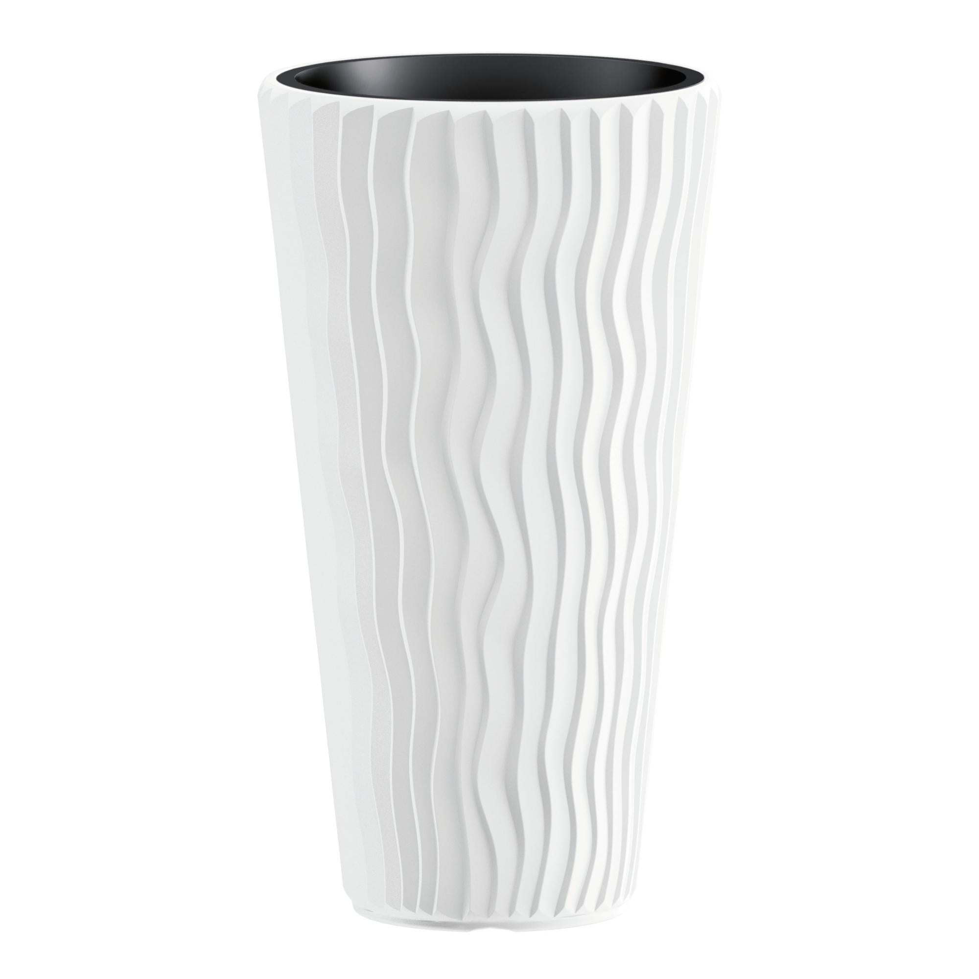 VASO AURORA ALTO ROTONDO 30X57 CM COLORE BIANCO - Vasi - Bottiglieri Casalinghi