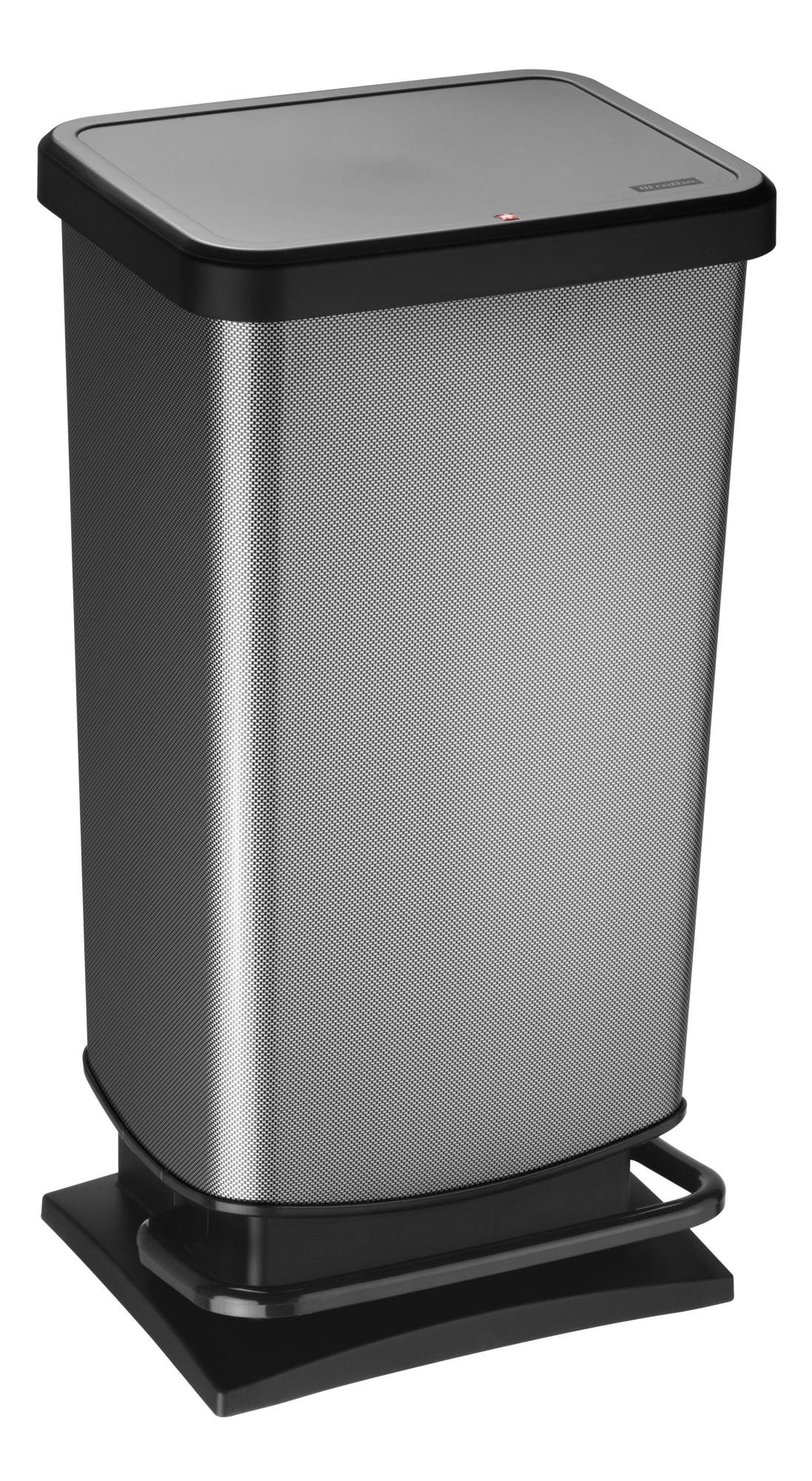 Pattumiera PASO Pedal bin ROTHO a pedale grigio, nero 40 L Leroy Merlin