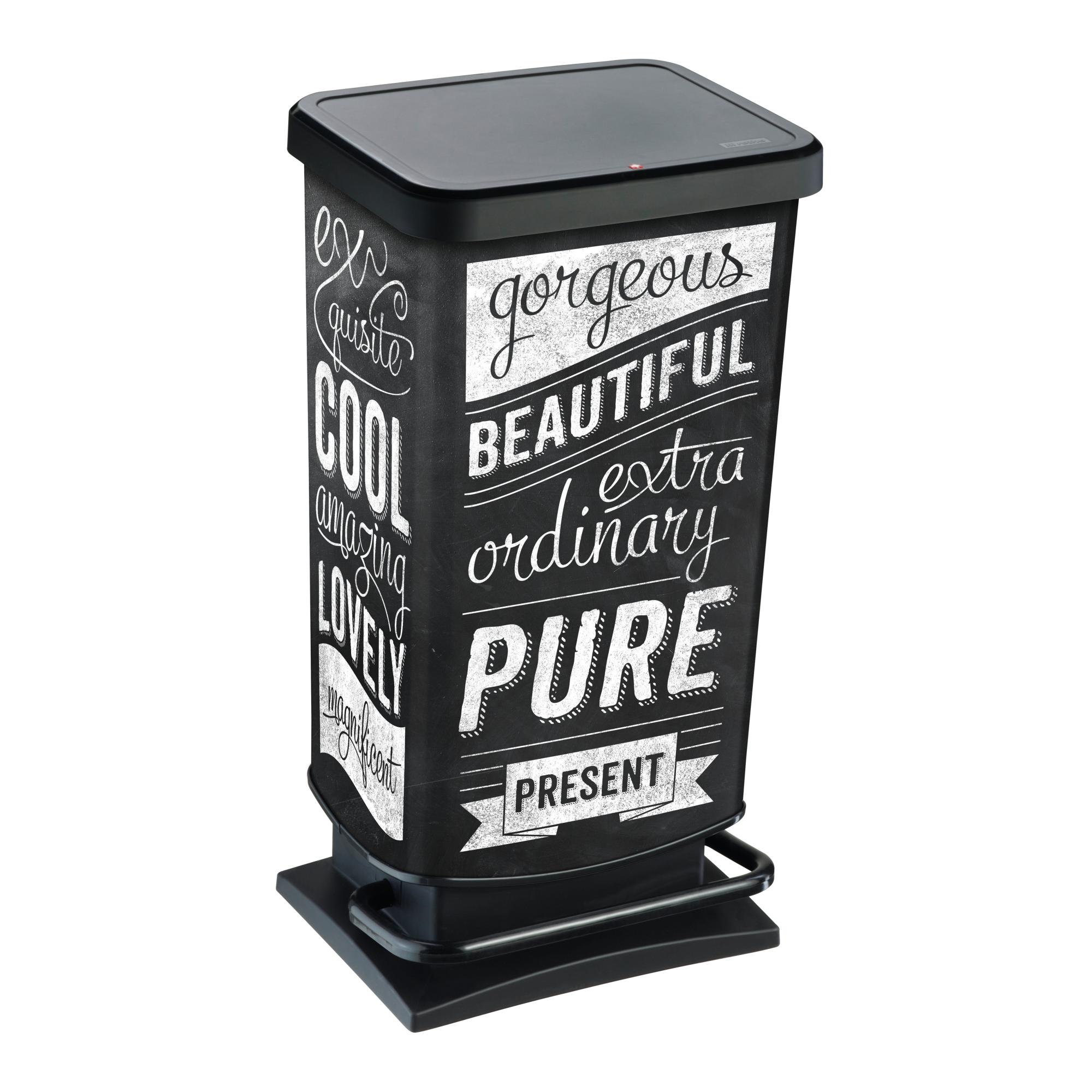Räder Raumduft Set-69222 - Pattumiera A Pedale Nero Piccola - Design Funzionale Per La Casa