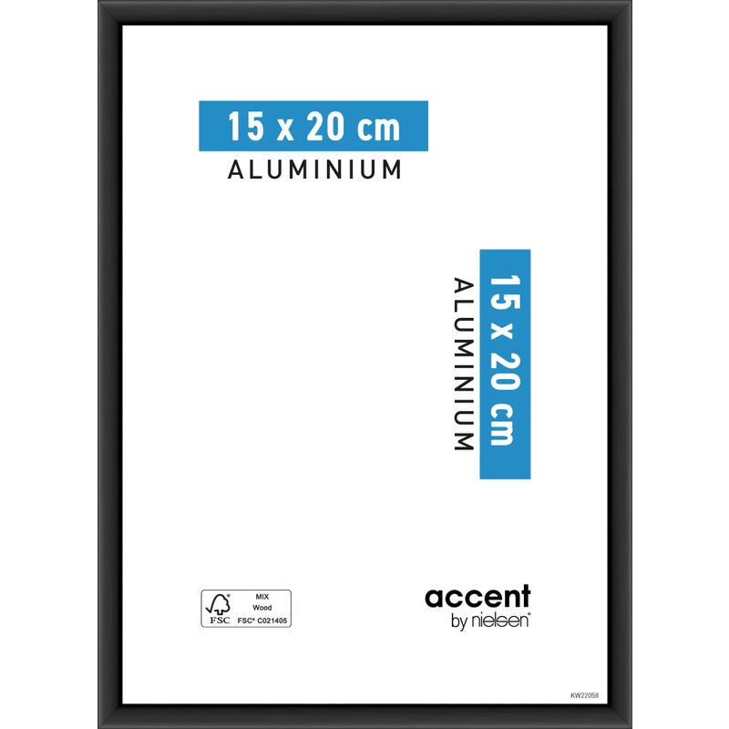 Cornice Accent nero satinato per foto da 15x20 cm