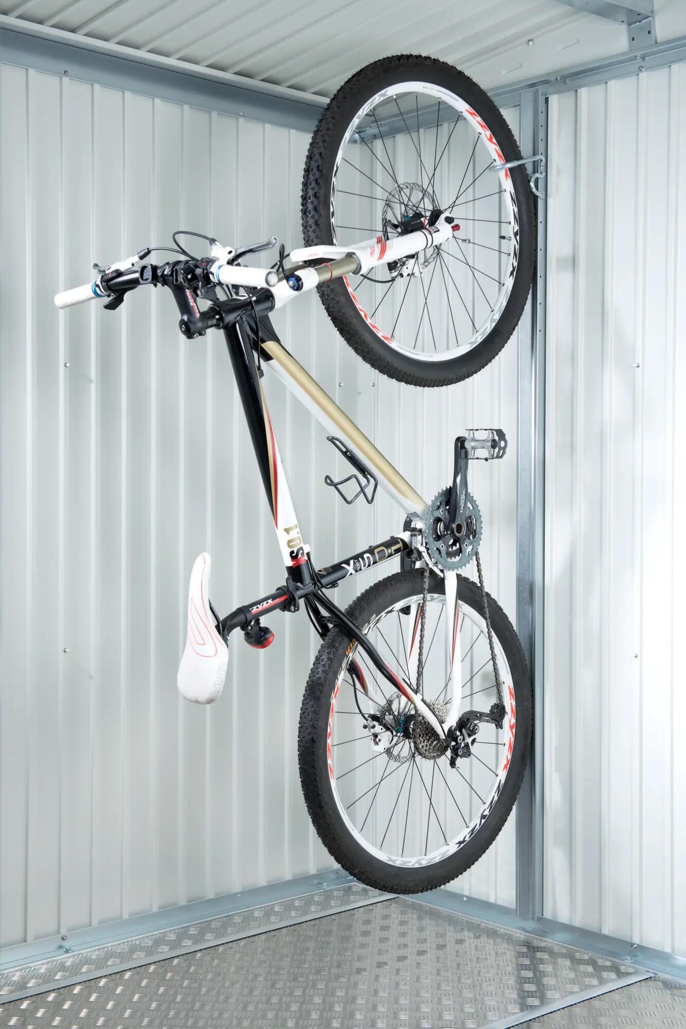 Rastrelliera bici da parete per 2 posti L 6.8 x H 3 cm