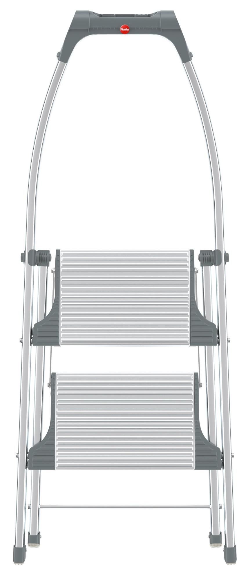 Scala In Alluminio Hailo L60 - 6 Gradini, Con Parapetto E Ripiano Porta Attrezzi - Foto 3