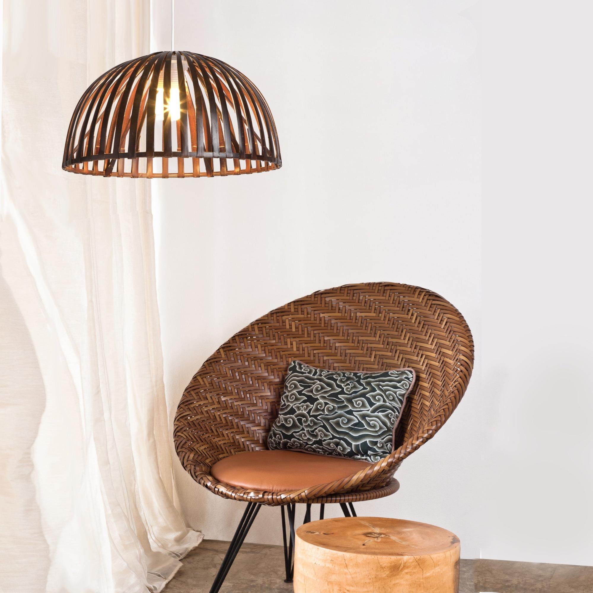 Lampadario Phuket 60, Sospensione in Bambù, 60 W