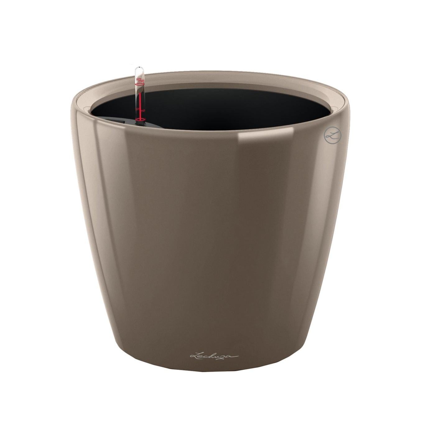 Vaso Cloe Stefanplast In Polipropilene Color Tortora, 30 Cm – Elegante E Made In Italy