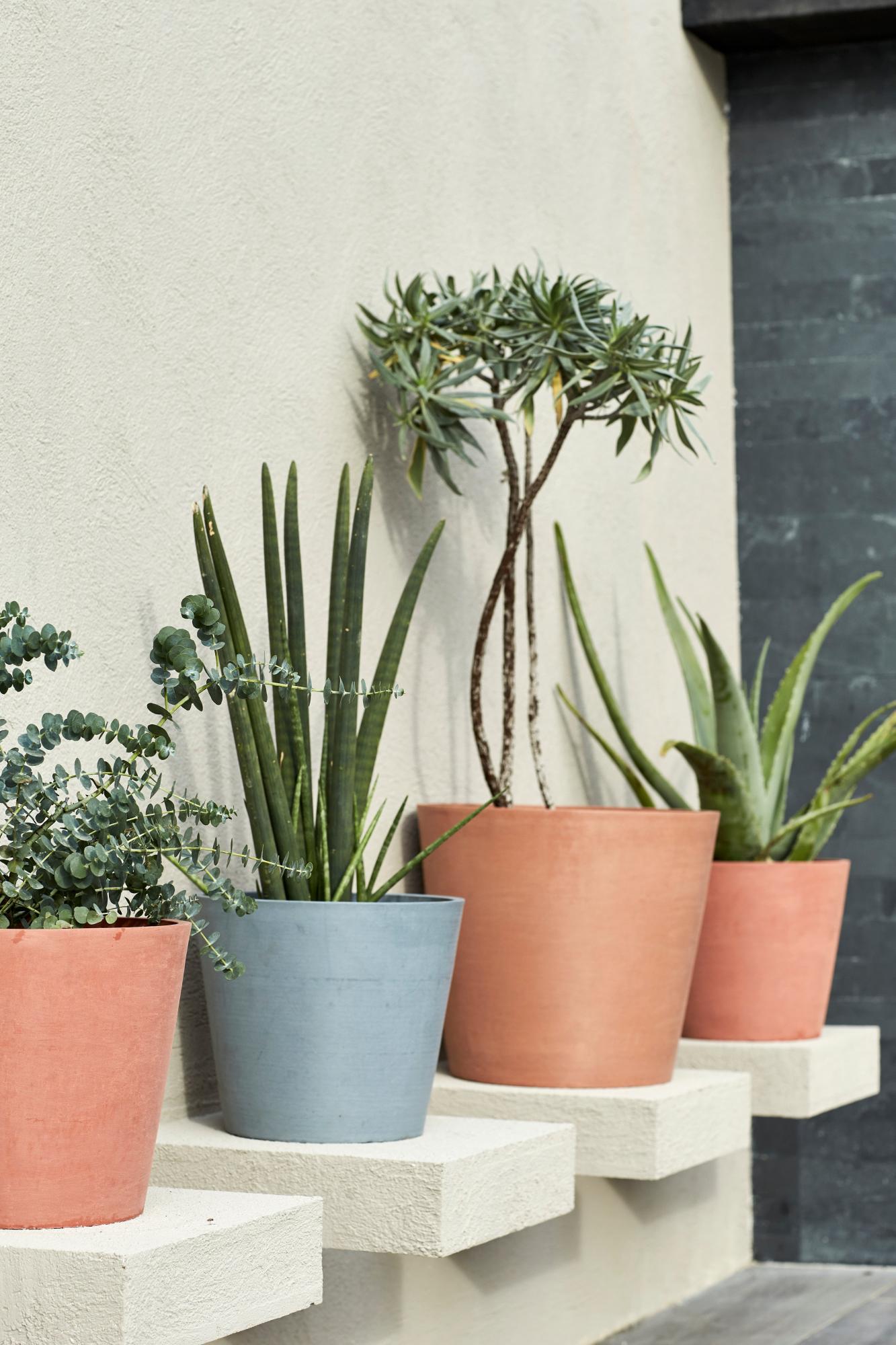 Vaso per piante e fiori Amsterdam ECOPOTS in plastica bianco H 17.5 cm
