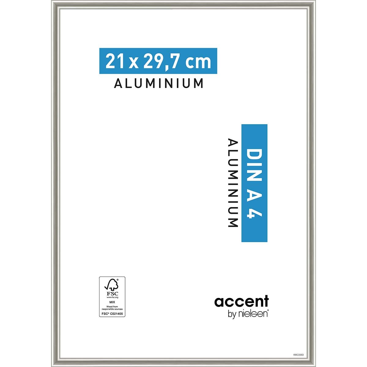 Cornice Accent argento per foto da 21x29.7 (A4) cm