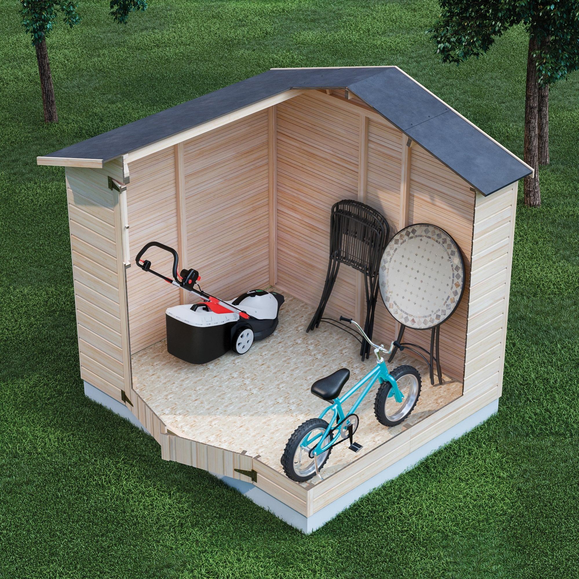 Riparo Da Giardino In Legno Lopun 4,96 M² - Doppia Anta, Copertura Inclusa - Foto 14