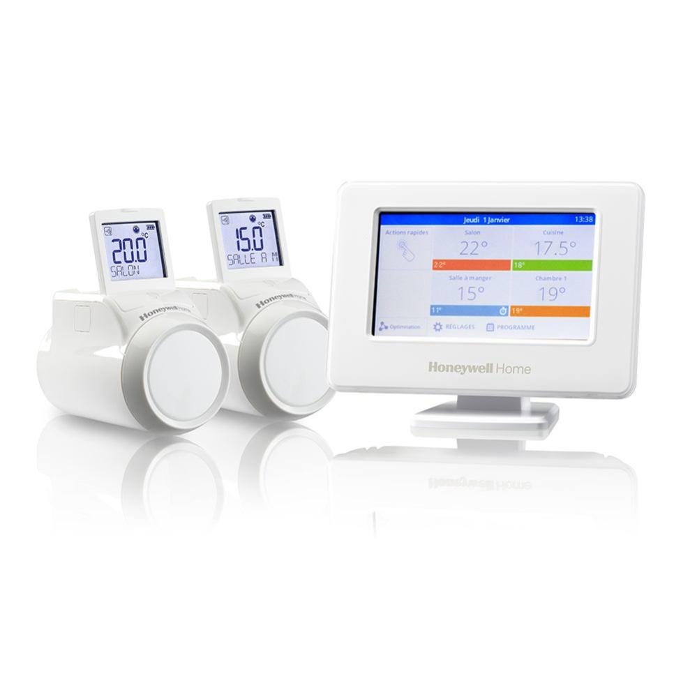 Kit valvole termostatiche manuali HONEYWELL HOME Termostato wifi Evohome  bianco
