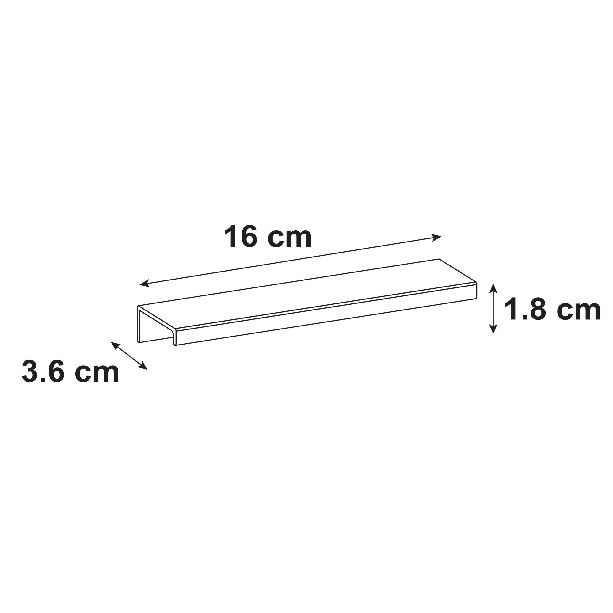 Maniglia per mobile in alluminio argento anodizzato 541A REI interasse 128 mm, 2 pezzi | Leroy