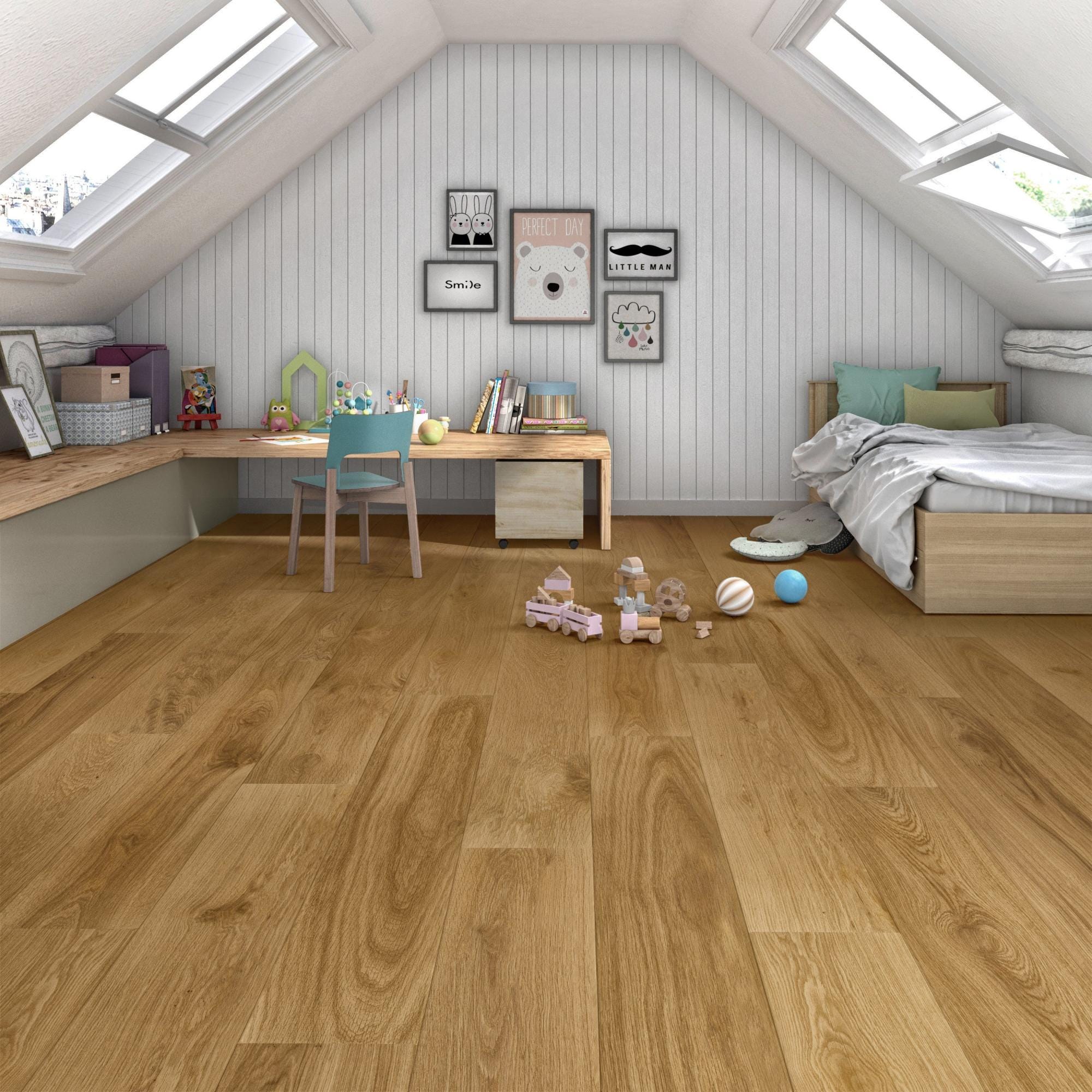 Parquet in rovere naturale Luxory oliato sp. 14 mm Intenso XL | Leroy ...