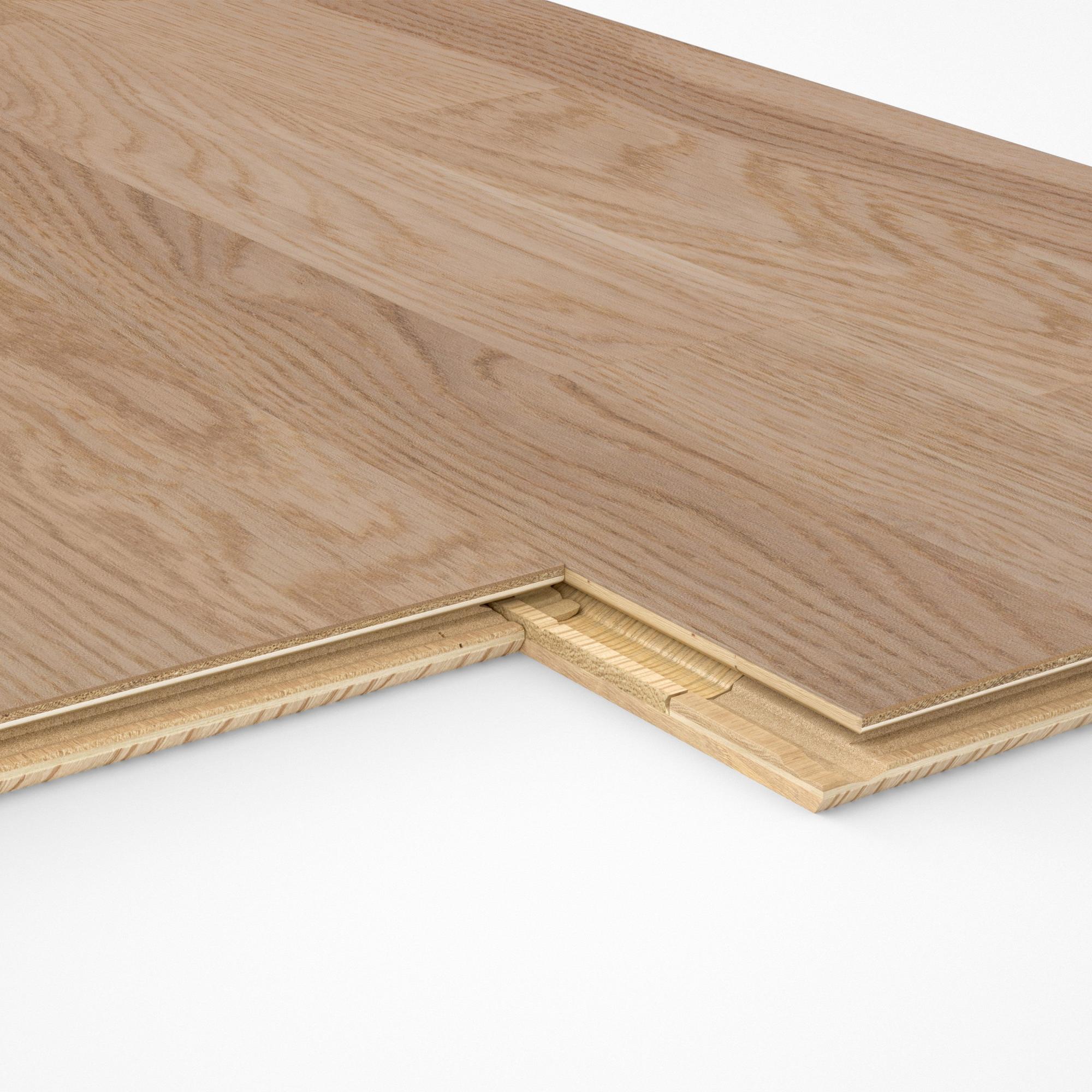 Battiscopa in legno preverniciato rovere sbiancato spessore 13 x H 24