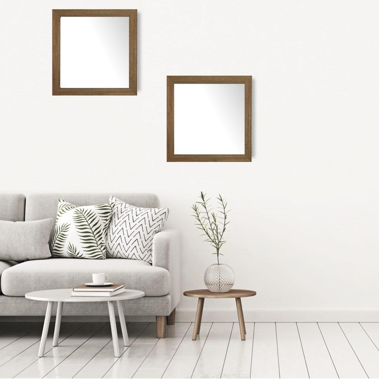 Kate And Laurel Beadbrook Specchio Ad Arco Con Perline - Legno Naturale, 50x76 Cm, Per Bagno O Ingresso