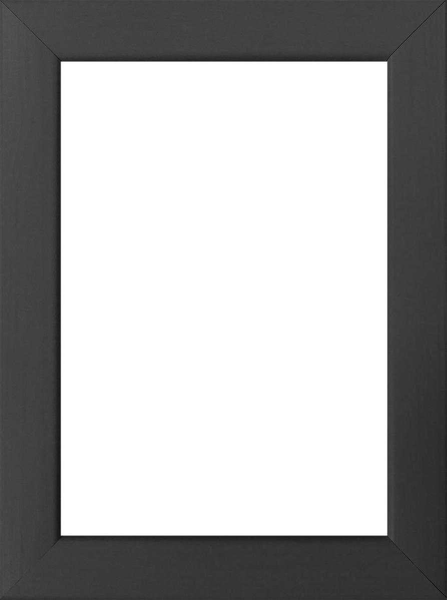 Cornice Telaio Nera Con Incisione - Larghezza 3,8 Cm - Con Vetro O Plexiglas - Pronta Per Appendere