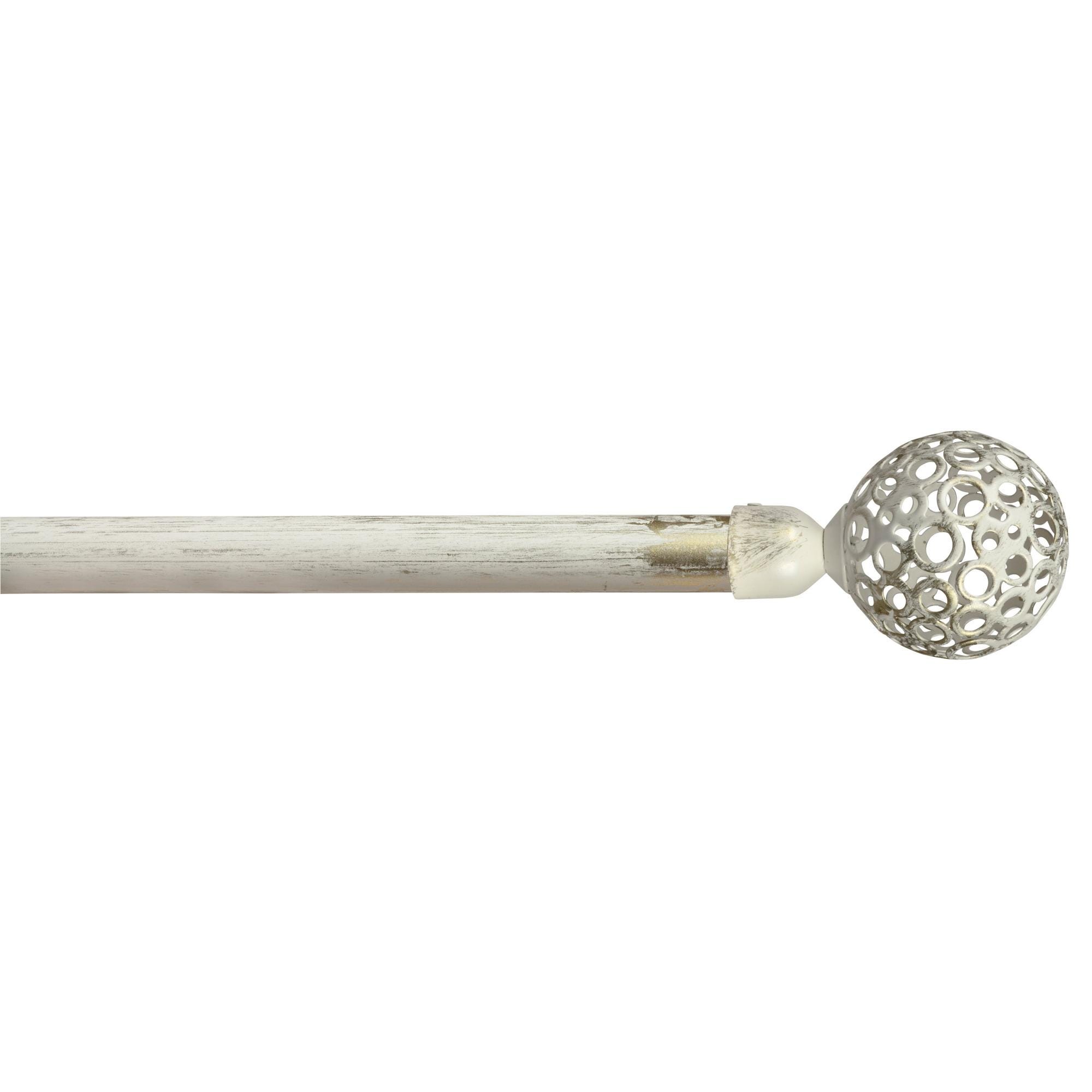 Kit bastone per tenda a pressione estensibile da 120 a 210 cm Pommel in  ferro verniciato nero Ø 19 mm INSPIRE