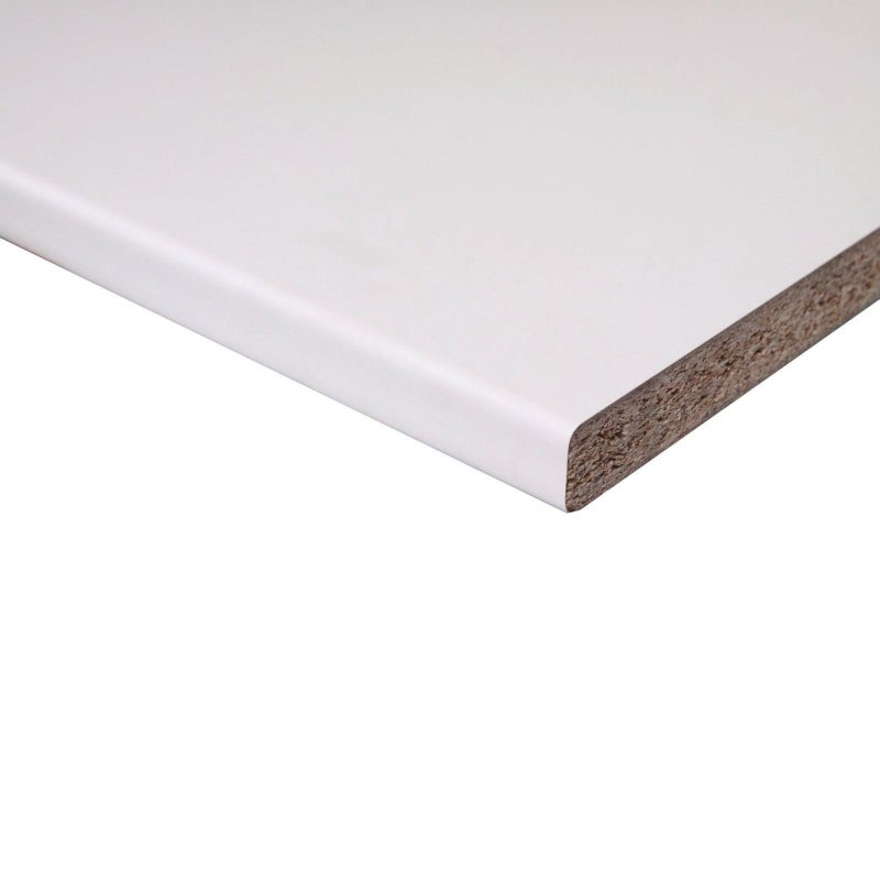 Piano cucina in truciolare bianco L 304 x P 60 cm, spessore 2.8 cm