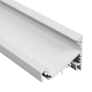 Profilo alluminio bianco 2 mt mod. Luna per strisce Led copertura a scelta