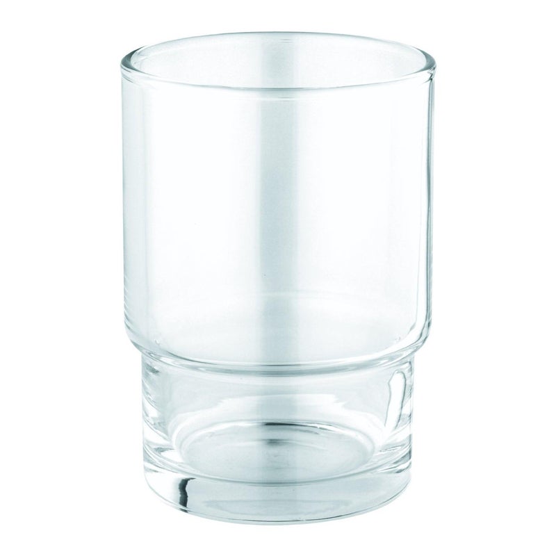 Bicchiere porta spazzolini Essentials in vetro trasparente