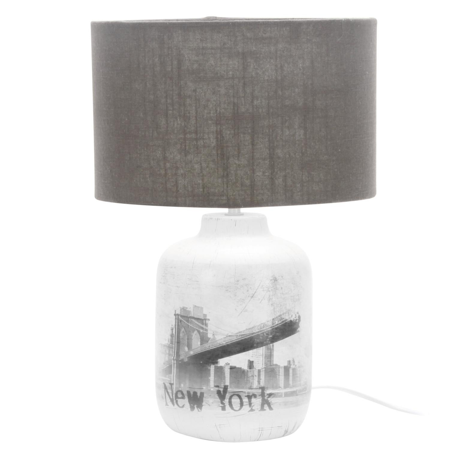 Lampada da tavolo in stile vintage Shabby Chic con cristalli