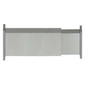 Kit binario per tenda arricciataestensibile , singolo, apertura centrale (2  tende), grigio / argento, in alluminio, 250 cm