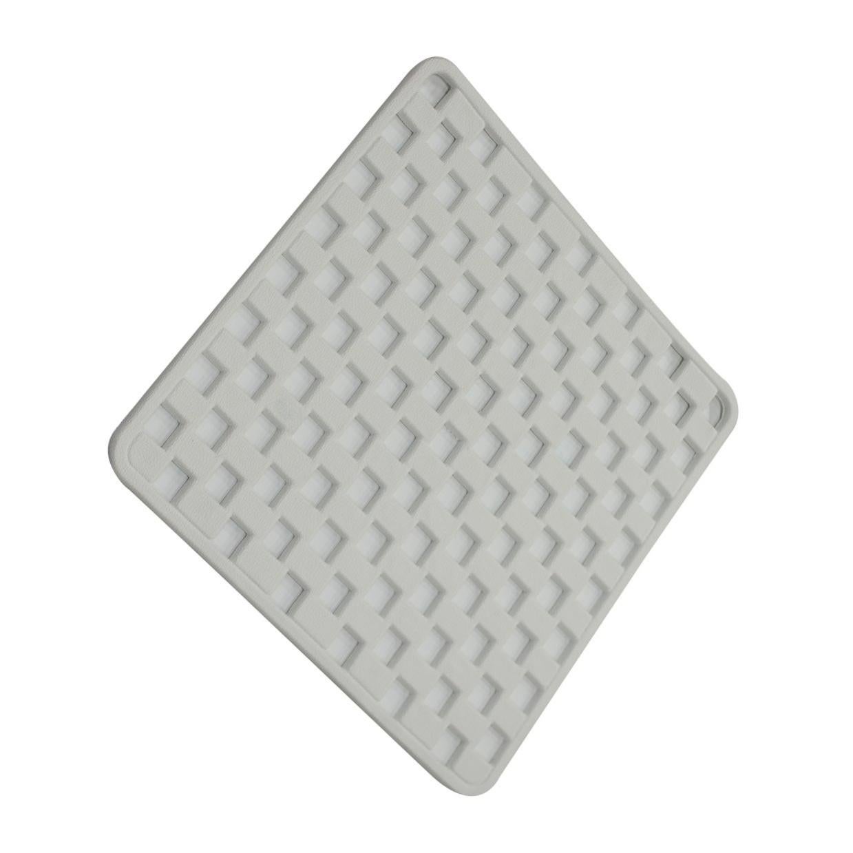 Tappeto antiscivolo quadrato in pvc bianco 50 x 50 cm | Leroy Merlin