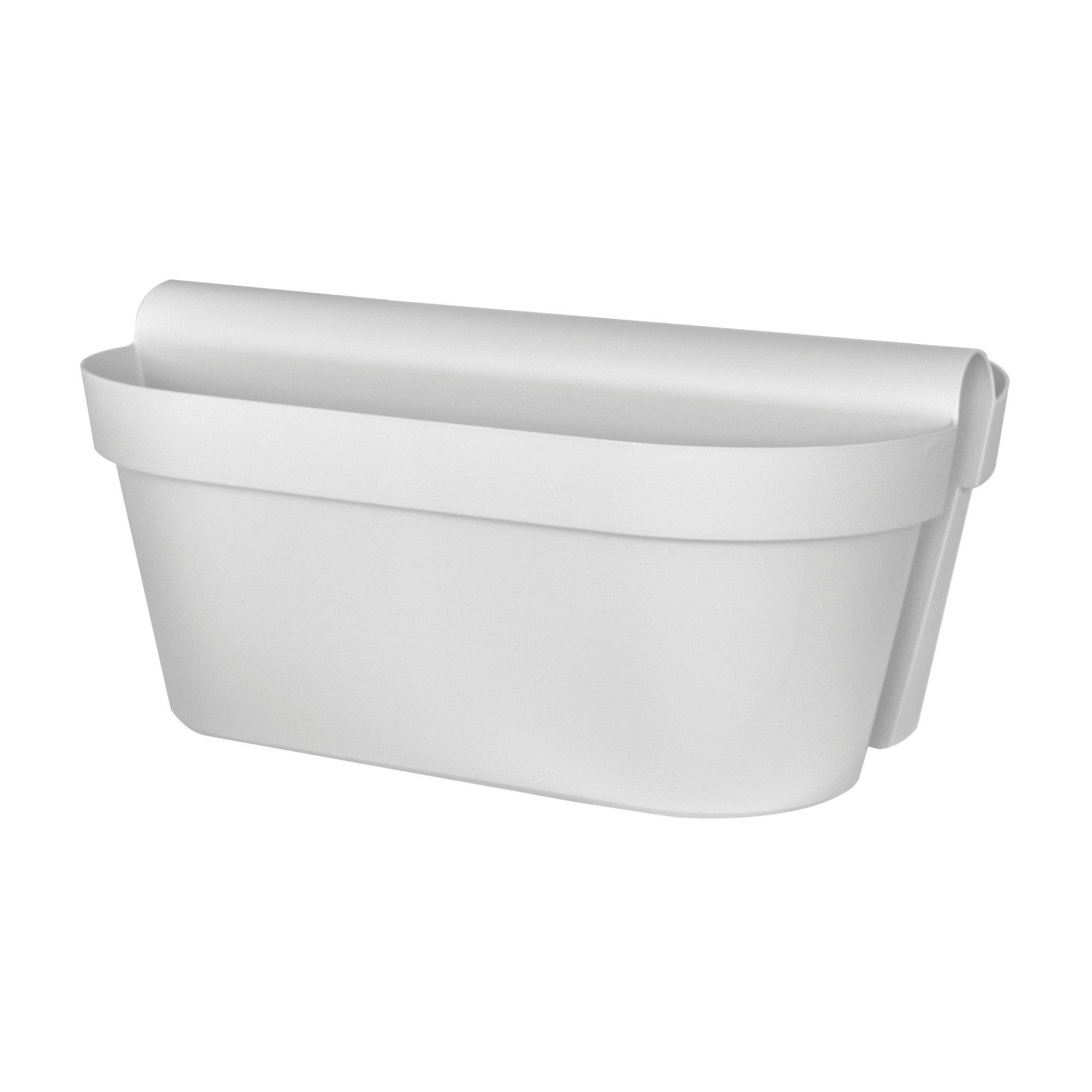 Fioriera Stefanplast Balconetta Gaia 50 Cm Bianca Con Riserva D'Acqua - Pratica E Resistente Per Il Tuo Balcone