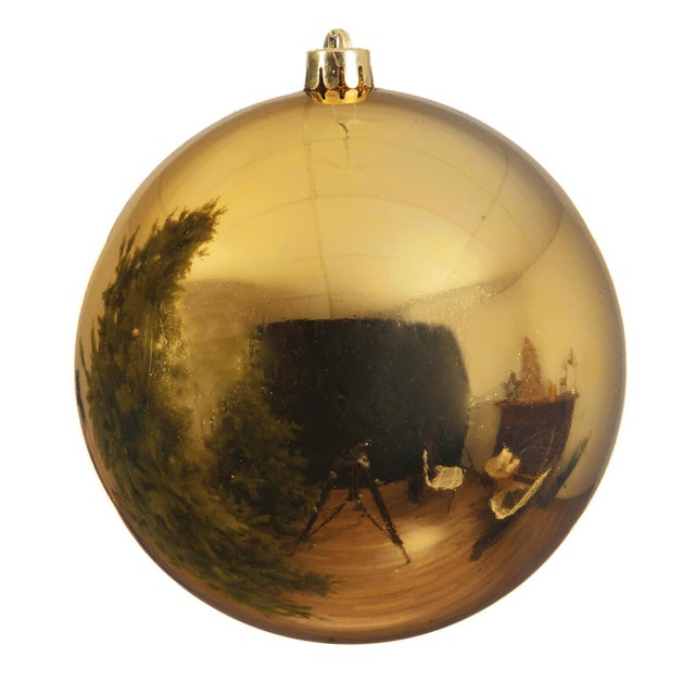 Sfera palla di natale oro strobo dia. 20 cm light gold