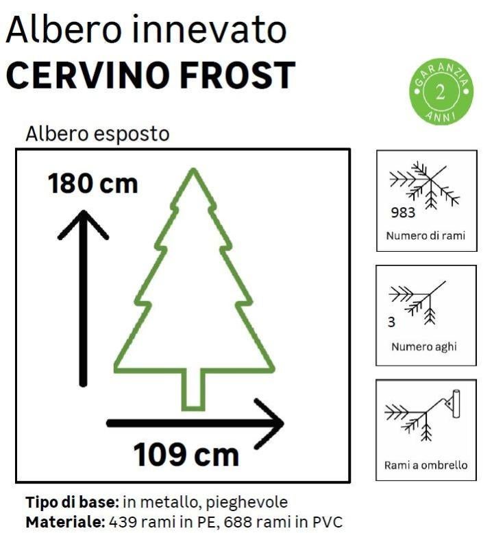 Kasaviva Albero di Natale Artificiale Cervino (senza addobbi) per