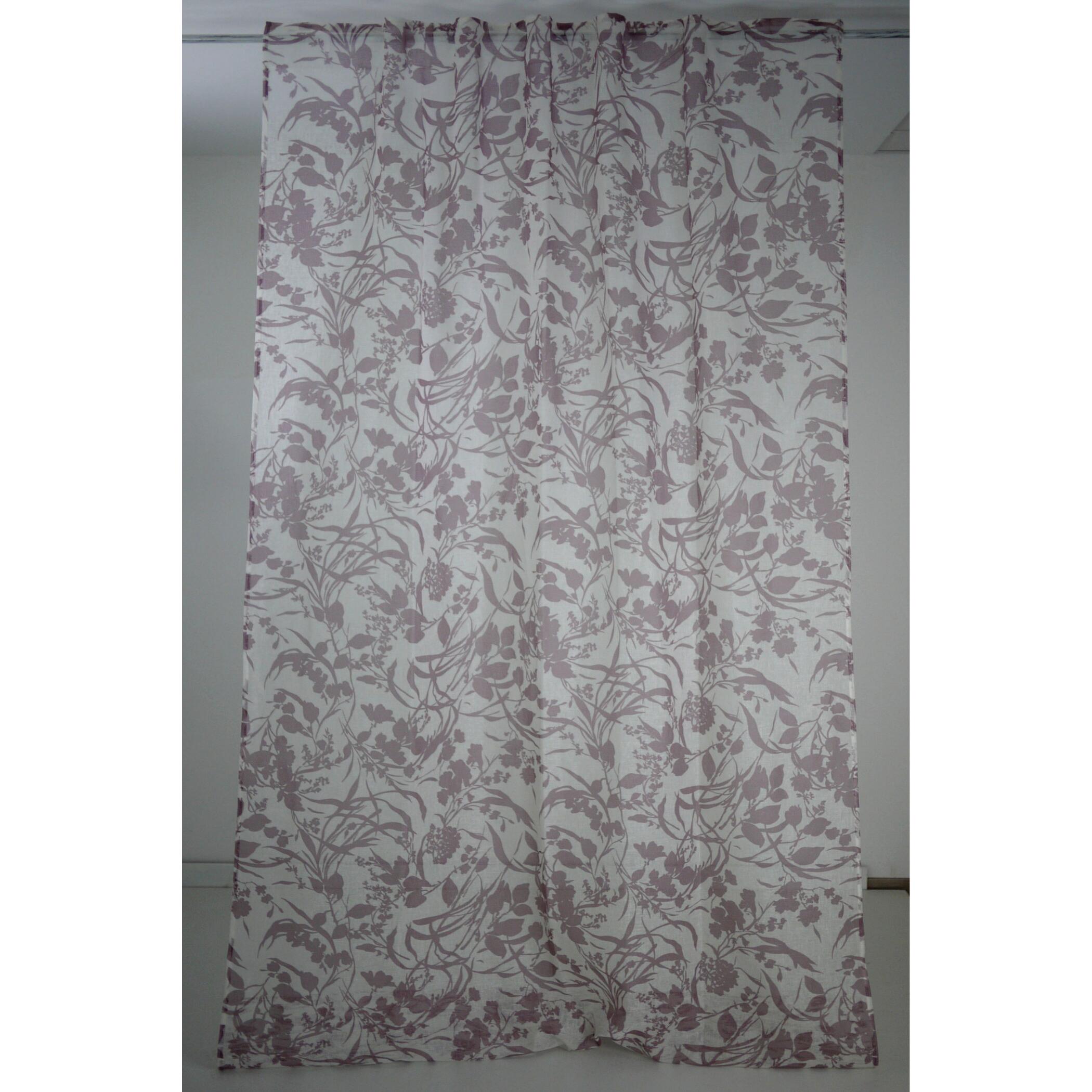 Tenda filtrante Liling rosa fettuccia con passanti nascosti 140x280 cm