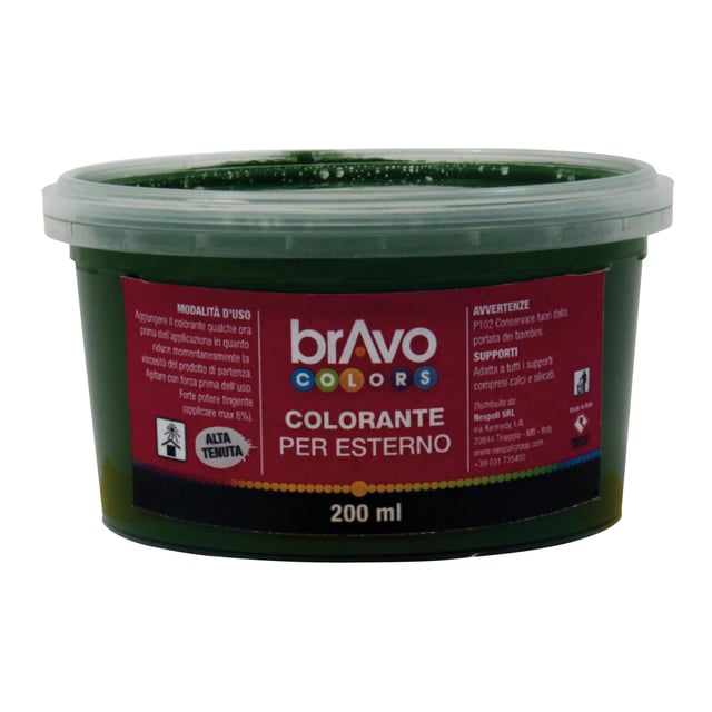 Colorante liquido universale per esterni 200 ml verde ossido