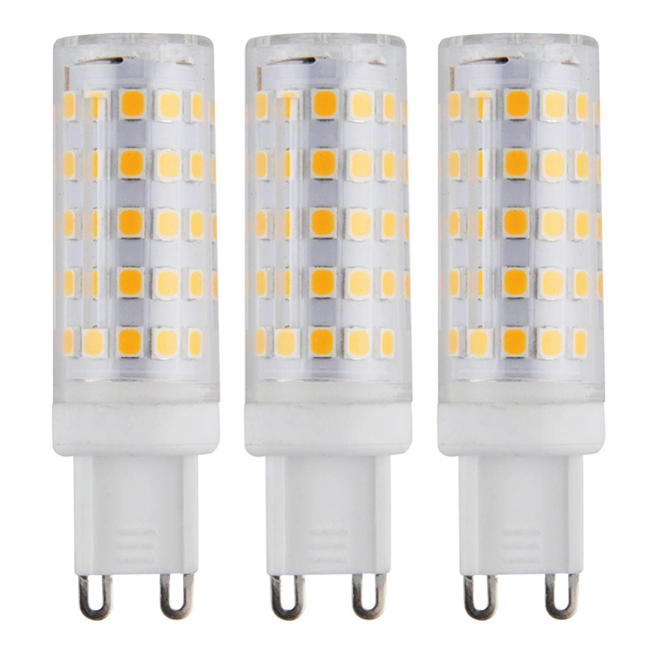 Set da 3 lampadine LED, capsula, smerigliato, luce naturale, 6W=640LM  (equiv 50 W), 360° , ON