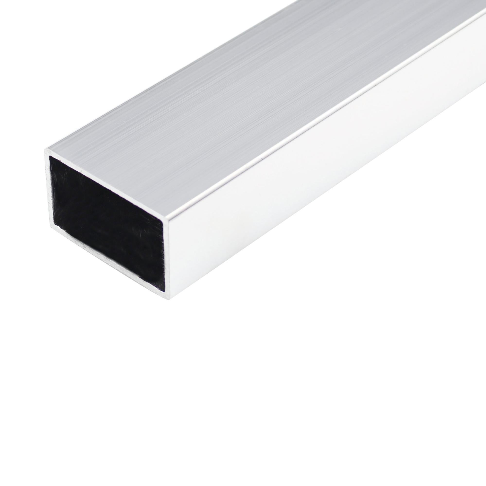 Profilo rettangolare ARCANSAS in inox argento lucido L 1 m 10x20 mm ...