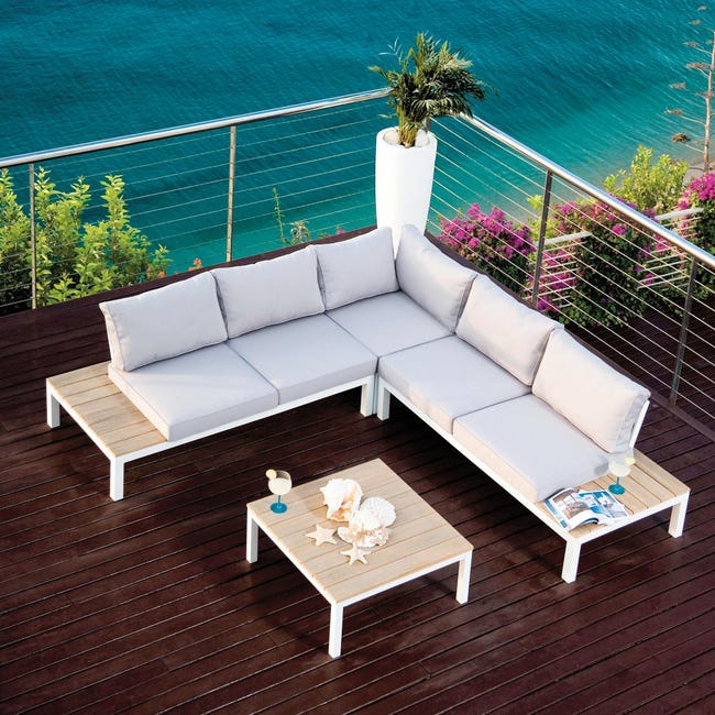 Divano con Poltrone e Tavolino/Salotto/Salottino in Polyrattan per Divano con Poltrone e Tavolino/Salotto/Salottino in Polyrattan per