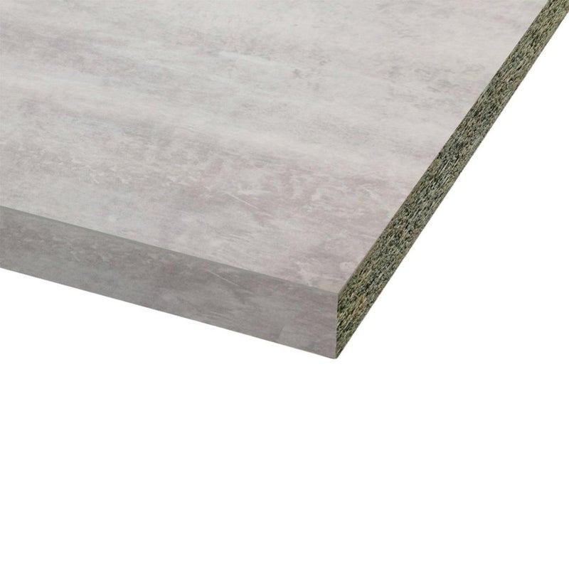 Piano cucina in truciolare grigio Cemento Bute L 246 x P 63 cm, spessore 3.8 cm