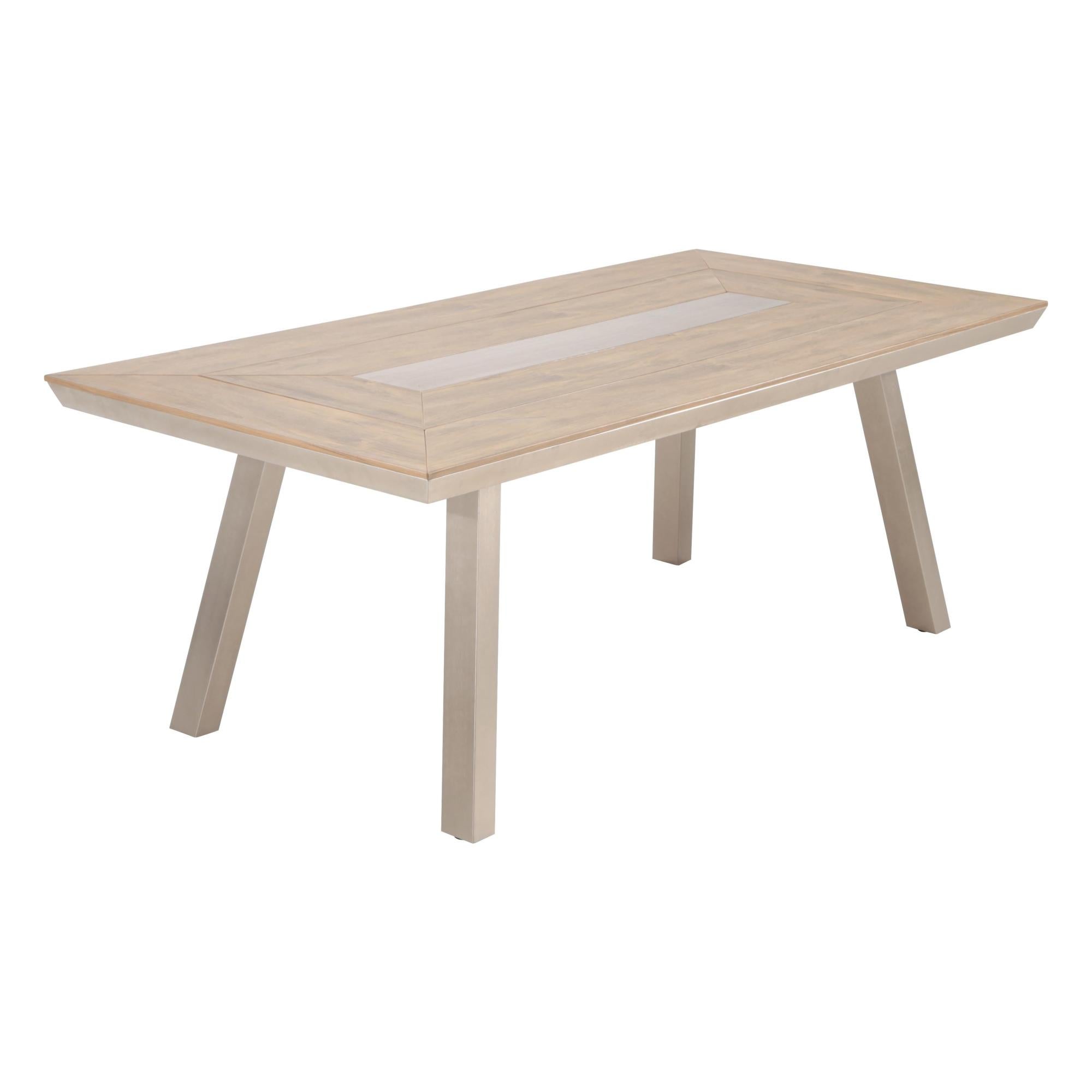 Tavolo Giardino Limana Polywood 90x74cm - Tavolo Esterno Metallico Nero Per 4 Persone - Foto 4