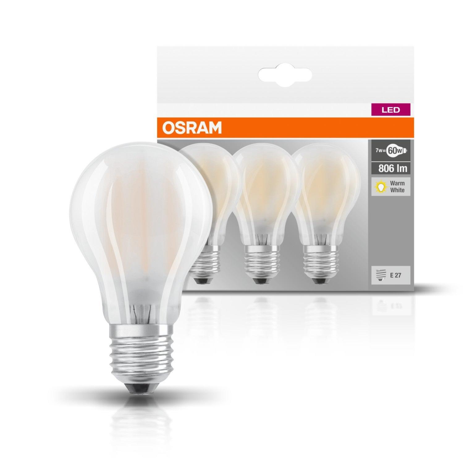 Luminea Fonte Di Luce LED: Set Di 4 Lampade A Filamento LED E27 7,2W (sostituisce 60W) 806lm Bianco Luce Diurna (lampadine A Filamento Led E27 Bianco Freddo - Foto 7