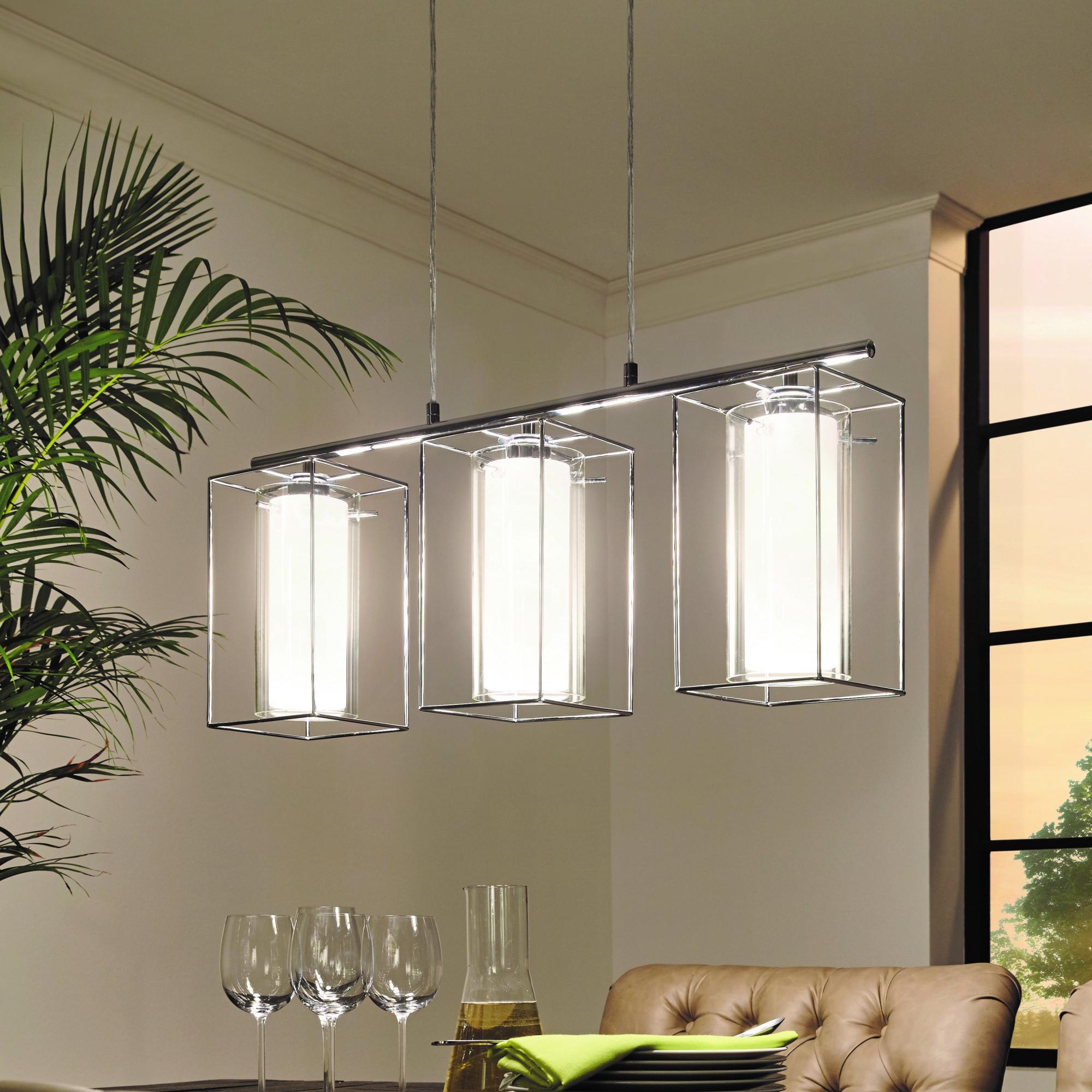 Lampadario Neoclassico Loncino 1 bianco trasparente in inox D