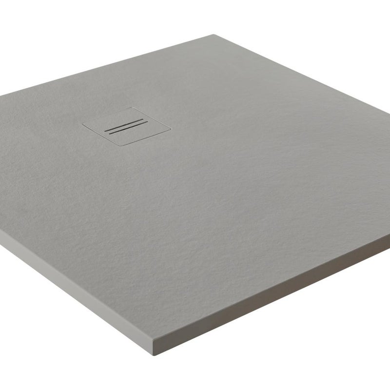 Piatto doccia ultrasottile SHOWERSTONEin resina  Cosmos Stone 70 x 100 cm grigio cemento